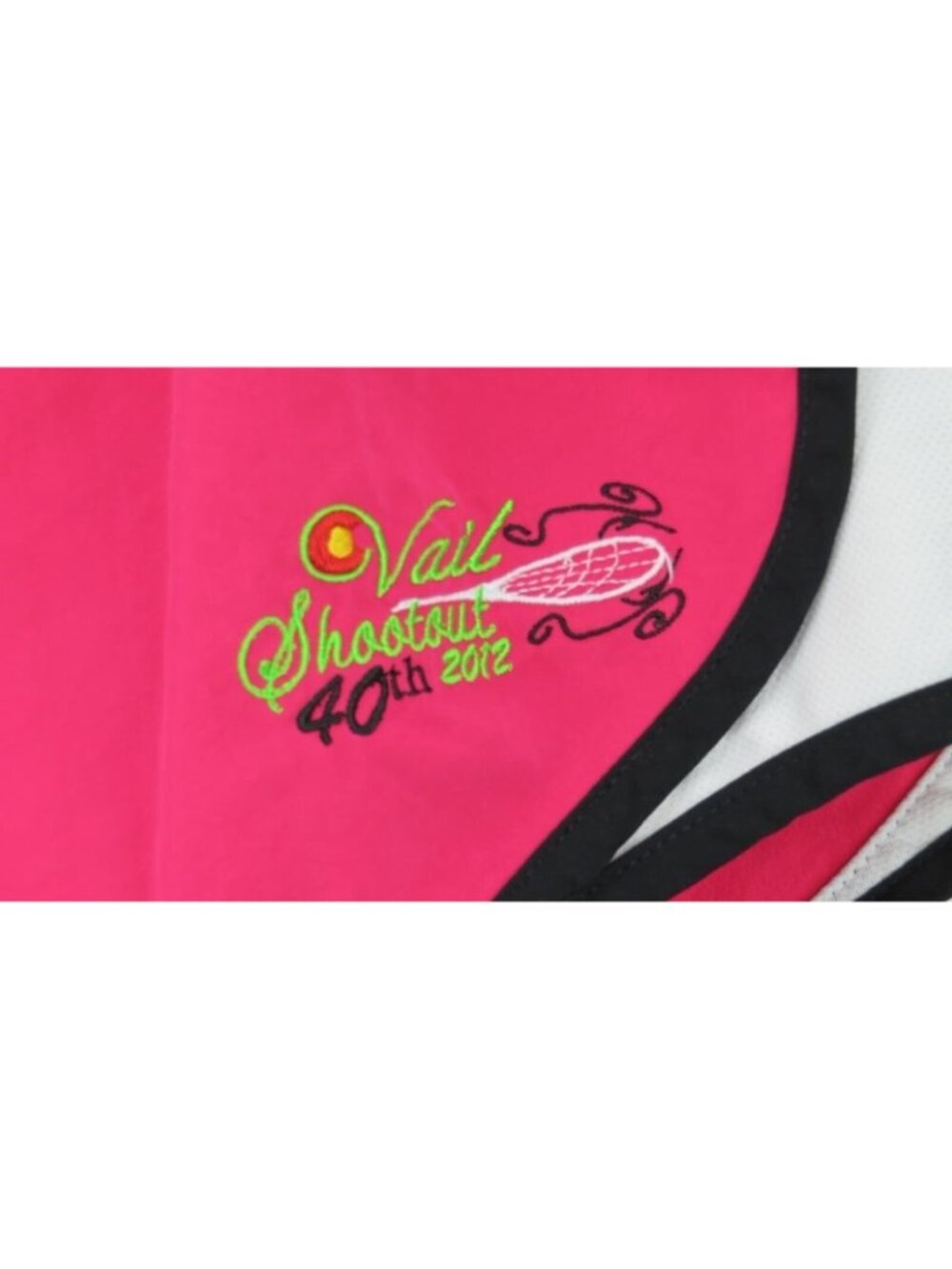 Womens Shorts Small Bx Flowy Athletic Vail Shootout Embroidery Pink/White - Picture 3 of 5
